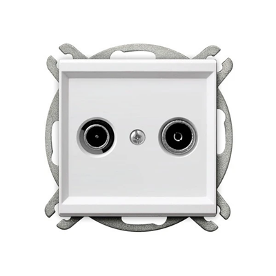 SONATA Pass-through RTV socket ZAP-16 white