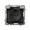 SONATA Presa antispruzzo con messa a terra IP44, coperchio trasparente cashmere