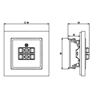 SONATA Prise haut-parleur, double blanc