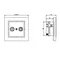 SONATA Průchozí RTV zásuvka ZAP-14, černá metalíza