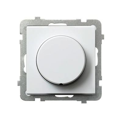 SONATA Push-turn dimmer for incandescent and other loads, white, without frame