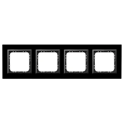 SONATA Quadruple cadre en verre noir