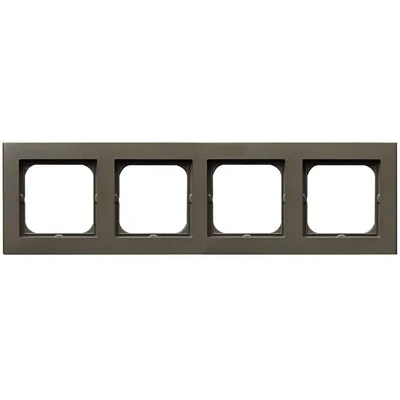 SONATA Quadruple frame chocolate metal