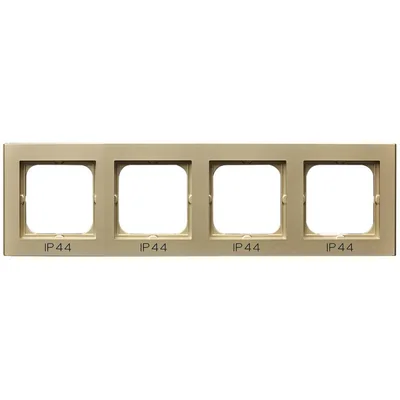 SONATA Quadruple frame for IP44 switches, champagne gold