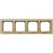 SONATA Quadruple frame for IP44 switches, champagne gold