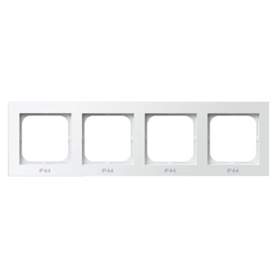 SONATA Quadruple frame for IP44 switches, white