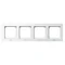 SONATA Quadruple frame for IP44 switches, white