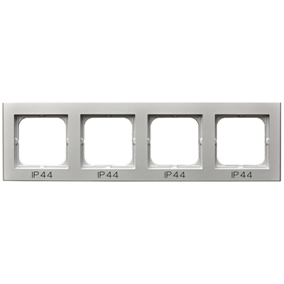 SONATA Quadruple frame for switches IP44 matt silver