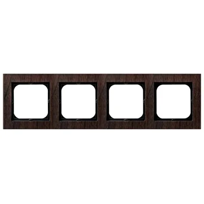 SONATA Quadruple frame walnut wood