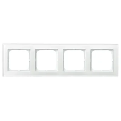 SONATA Quadruple white glass frame