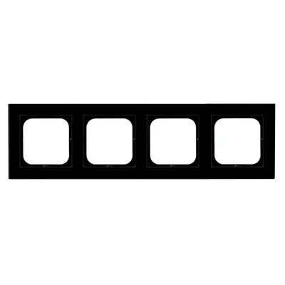 SONATA Рамка 4-кратна, чорне скло
