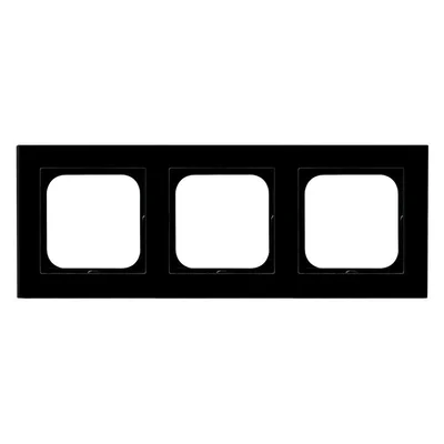 SONATA Ramka potrójna czarne szkło