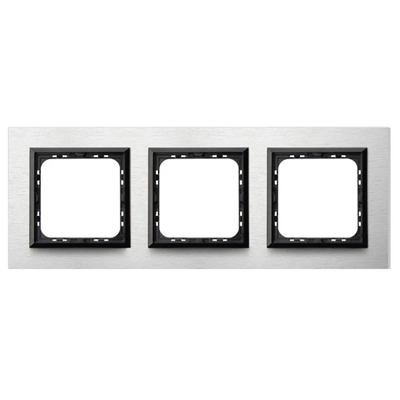 SONATA Ramka potrójna szczotkowane aluminium