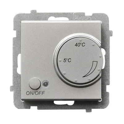 SONATA Regulator temperatury srebro mat, bez ramki