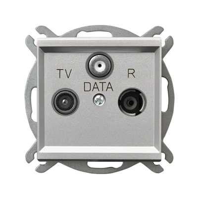 SONATA RTV-DATA socket silver mat