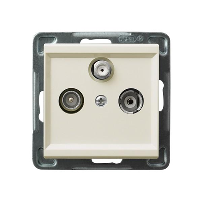 SONATA RTV-SAT socket, pass-through ecru