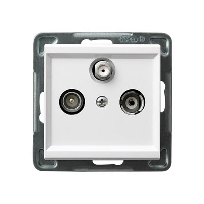 SONATA RTV-SAT socket, pass-through white