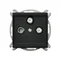 SONATA RTV-SAT socket with two SAT outputs black metallic