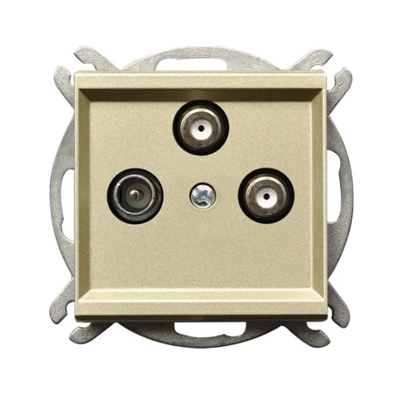 SONATA RTV-SAT socket with two SAT outputs champagne gold