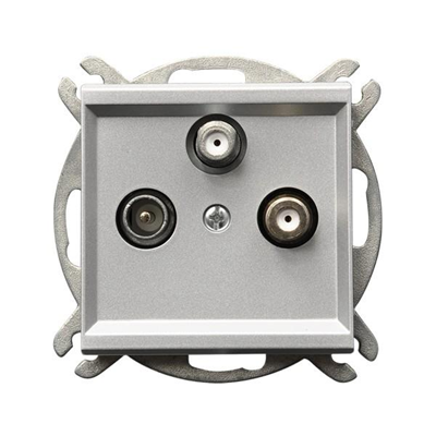 SONATA RTV-SAT socket with two SAT outputs silver mat