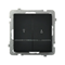 SONATA Shutter switch with blue backlight and mechanical interlock, black metallic