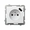 SONATA Single earthed socket with shutters for current paths, with USB charger white