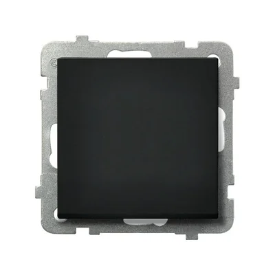 SONATA Single-pole black metallic switch, without frame