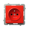 SONATA Single socket outlet DATA red