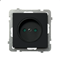 SONATA Single socket with black metallic shutters