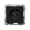 SONATA Single socket with earthing schuko black metallic