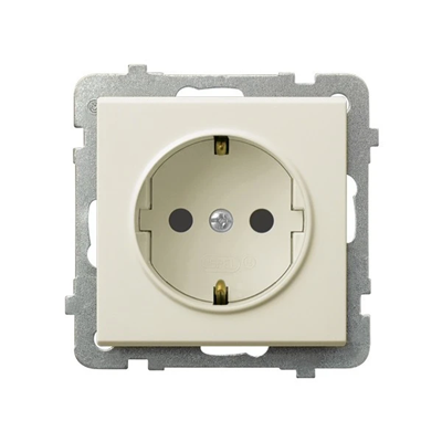 SONATA Single socket with earthing schuko ecru