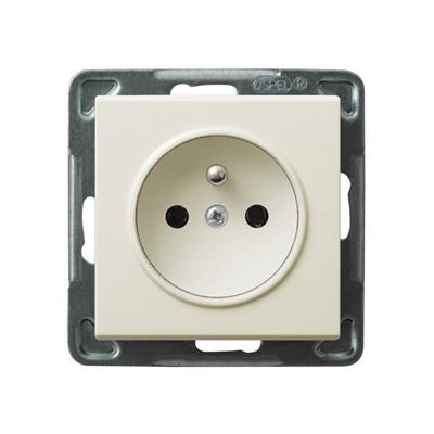 SONATA Single socket with ecru grounding