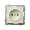 SONATA Single socket with ecru shutters