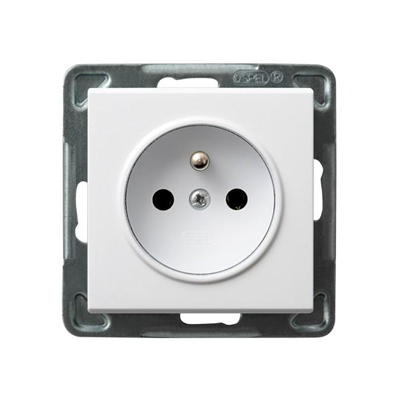 SONATA Single socket with grounding white