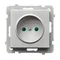 SONATA Single socket with shutters silver mat