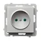 SONATA Single socket with shutters silver mat