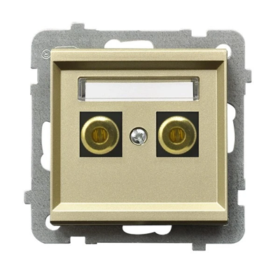 SONATA Single speaker socket champagne gold