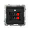SONATA Speaker socket, double black metallic