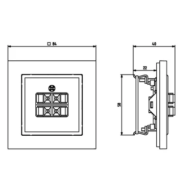 SONATA Speaker socket, double white