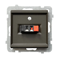 SONATA Speaker socket, single chocolate metal