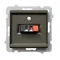 SONATA Speaker socket, single chocolate metal