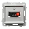 SONATA Speaker socket, single matt silver