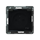 SONATA Splashproof socket with grounding black metallic, frameless, transparent lid
