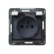 SONATA Splashproof socket with grounding white, without frame, transparent cover