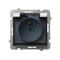 SONATA Splashproof socket with grounding white, without frame, transparent lid, equipped with shutters for current paths
