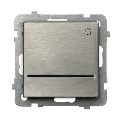 SONATA STAINLESS STEEL NO switch "bell" with illuminated stainless steel, without frame