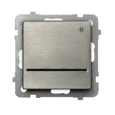 SONATA STAL INOX Łącznik krzyżowy z podświetleniem stal inox, bez ramki