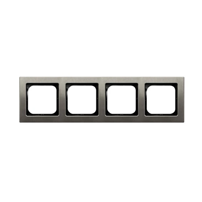SONATA STAL INOX Ramka poczwórna stal