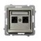 SONATA STEEL INOX Prise ordinateur double, cat.5e, inox, sans cadre