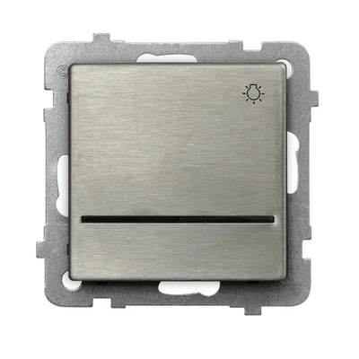 SONATA STEEL INOX Short-circuiting switch "light" stainless steel, without a frame
